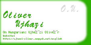 oliver ujhazi business card